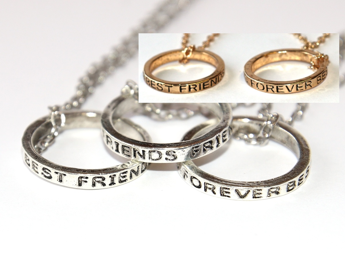 1ks Řetízek do páru pro X osob Fashion Jewerly - Prsteny pro nejlepší kamarády navždy, Přátelství, Best Friends Forever 2953