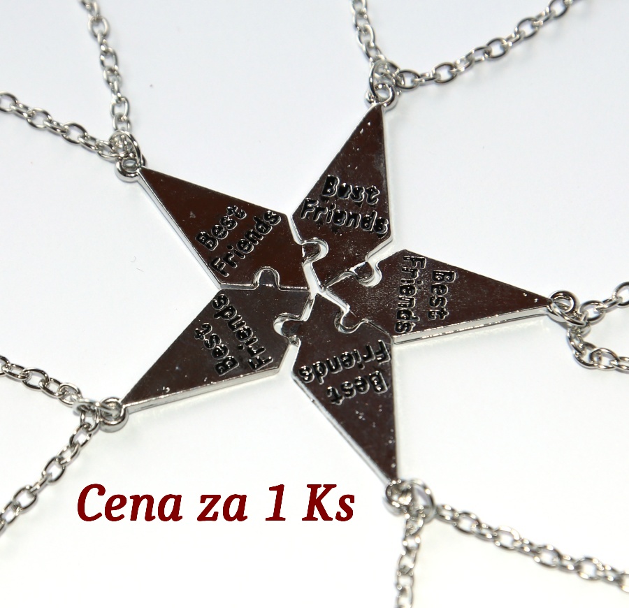 1 Ks Řetízek párový pro X osob - Puzzle Pro hvězdný tým, Nejlepší přátelé, Best Friends 3154