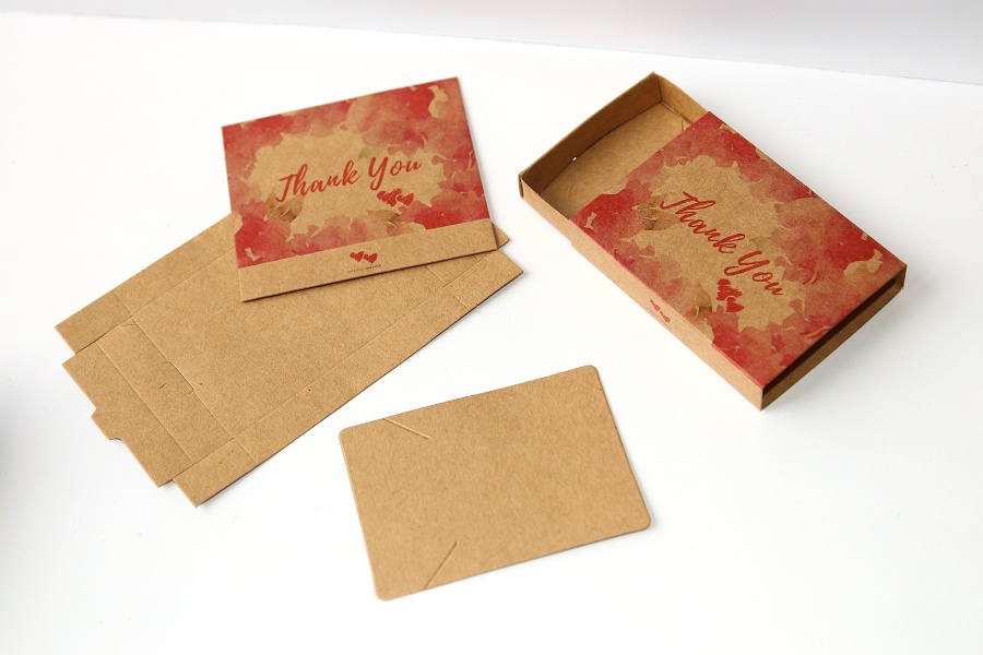 MR Dárková krabička na šperky a drobné dárky7x5x1cm - Otevírání ve stylu Zápalek, S různými nápisy - Vyrobeno s láskou, Děkuji, Jsi navždy v mém srdci 3199
