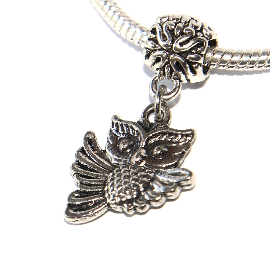 Korálek Fashion Jewerly - Přívěsek Sova v letu, Příroda, Zvířata, Moudrost, Flying Owl 3213
