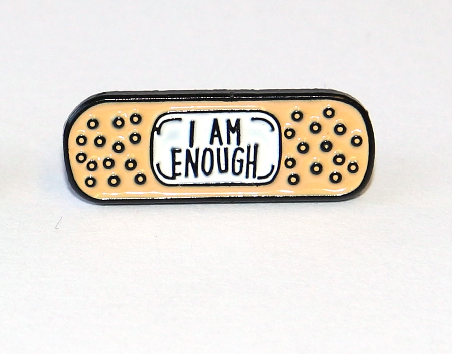 Brož BeCool - Nápisy: Dýchej, Klid, Věř a dokážeš, Jsem dostatečná/ý; Breathe, Calm, I am enough, Believe Achieve; Povzbuzující, motivační text 3319