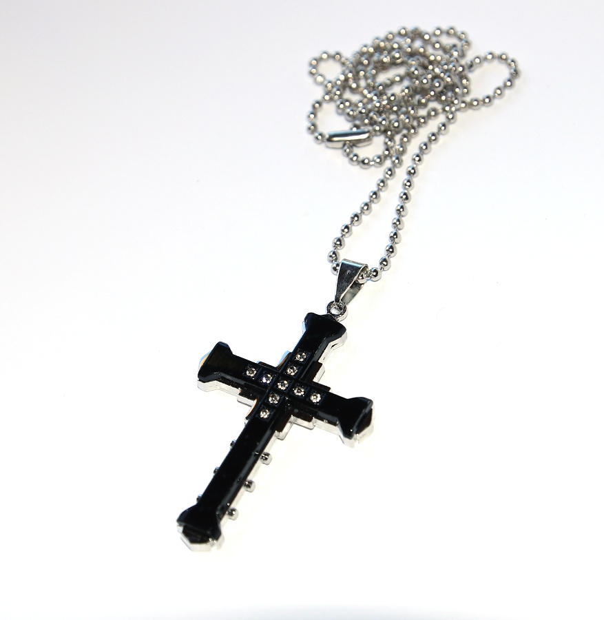 MR Kuličkový řetízek, nerezový, Kříž decentně zdobený, Nejen pro muže, Blíže k Bohu, Cross, Love my soul 3336