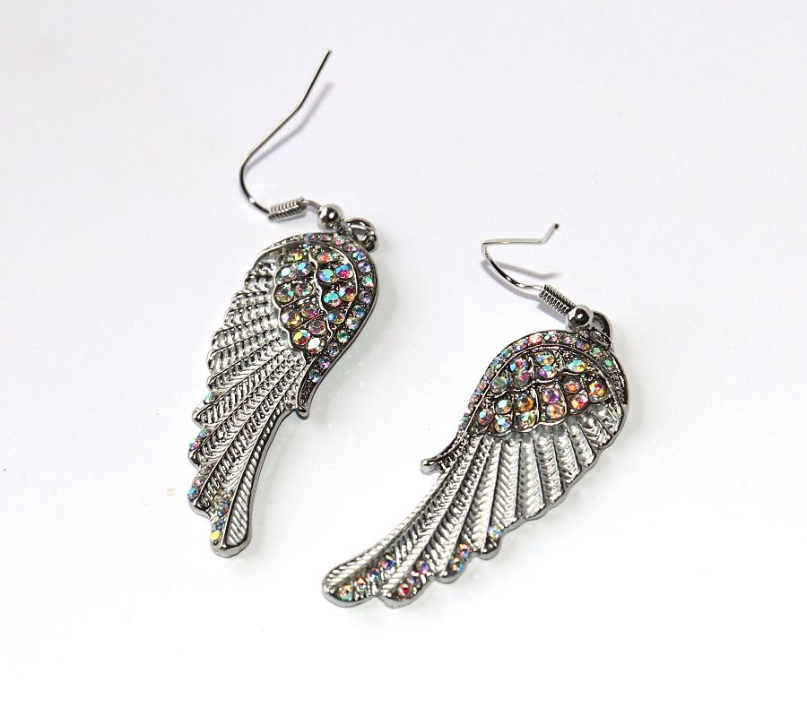 Náušnice Fashion Jewerly - Andělská křídla, Třpytivá kráska, Pírko, S dobrým srdcem 3368
