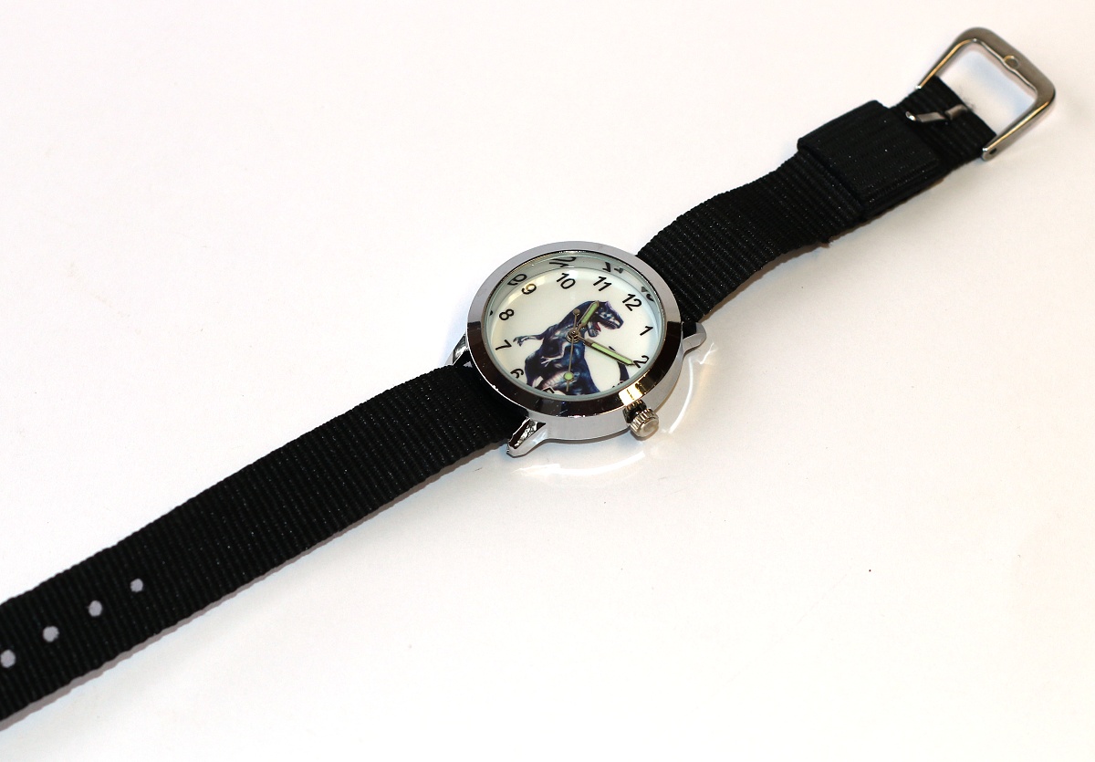 Dětské a universální hodinky Fashion Jewerly - Dinosaurus, Tyranosaurus Rex, Jurský park, Přerostlý ještěr, Ručičky svítí ve tmě 3499