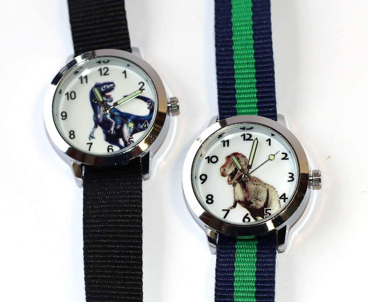 Dětské a universální hodinky Fashion Jewerly - Dinosaurus, Tyranosaurus Rex, Jurský park, Přerostlý ještěr, Ručičky svítí ve tmě 3499
