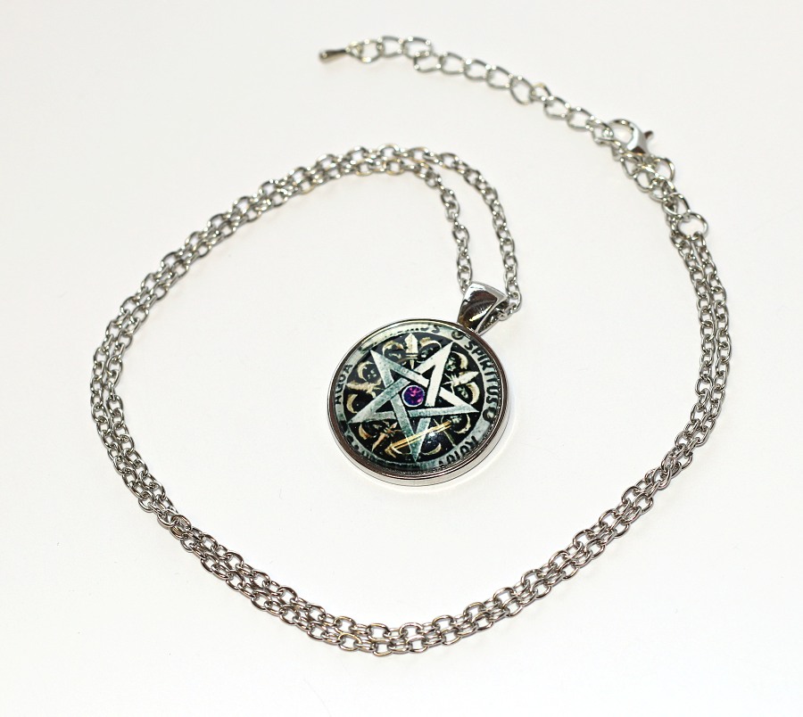 MR Amulet Fashion Jewerly - Pentagram, Životní cyklus, Posvátná země, Duše, Voda, Půda, Vzduch, Cesta životem 3739