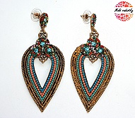 Náušnice Fashion Jewerly - Bohemian velká barevná slza 099