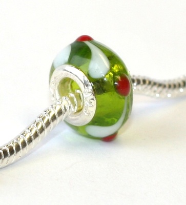 Skleněný Korálek na náramek Fashion Jewerly - Skleněná zelená louka 1137