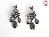 Náušnice Fashion Jewerly - Ethnic grey drops 118