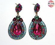 Náušnice Fashion Jewerly - Purple teardrop 122