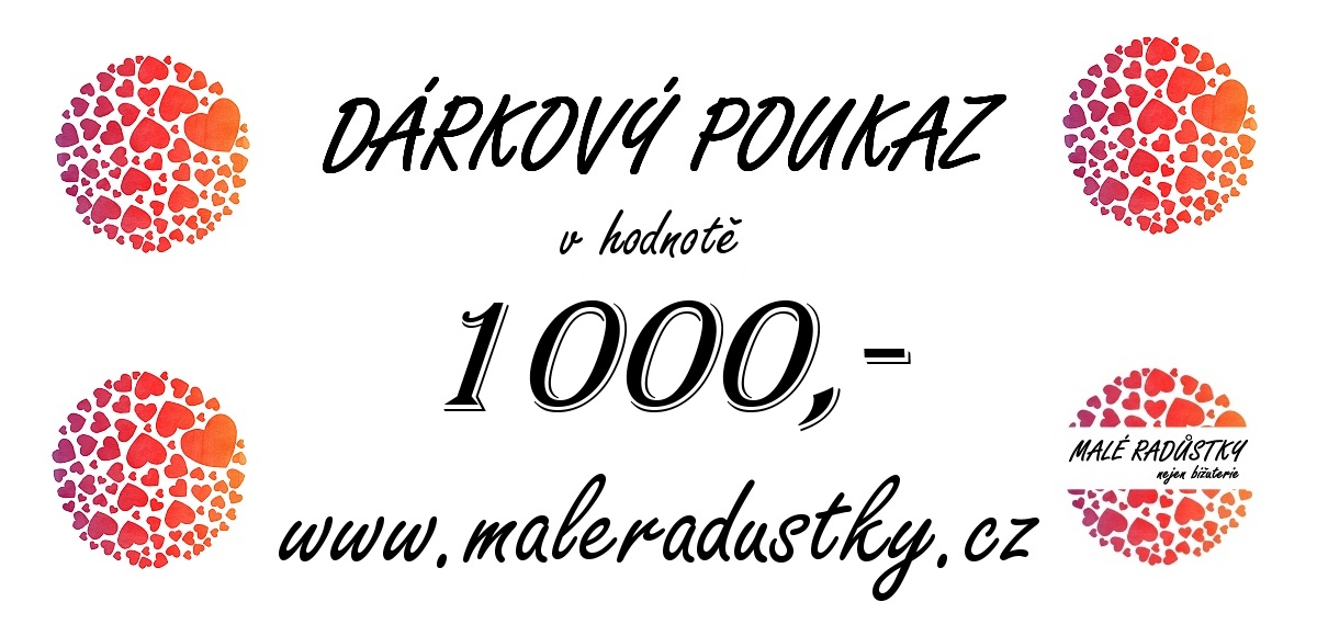 Dárkový poukaz v hodnotě 1000,-