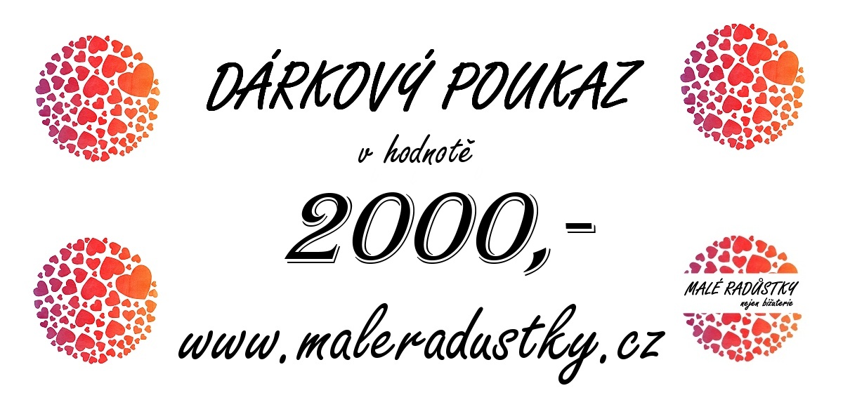 Dárkový poukaz v hodnotě 2000,-