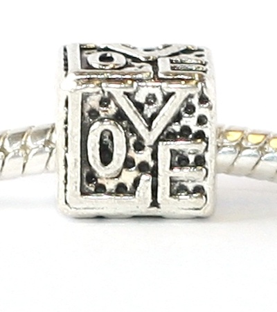 Korálek na náramek Fashion Jewerly - Kostka Love, láska 1676