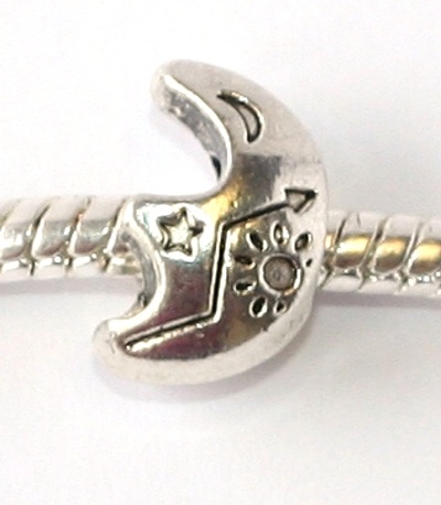 Korálek na náramek Fashion Jewerly - Mesíc, hvězda, slunce a blesk 1678