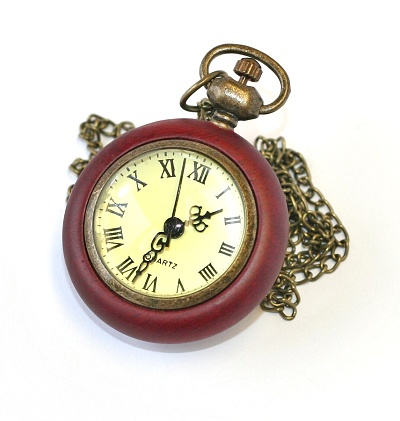 MR kapesní hodinky na řetízku - Skleněná koule průhledná, Dřevěná obruč 1789