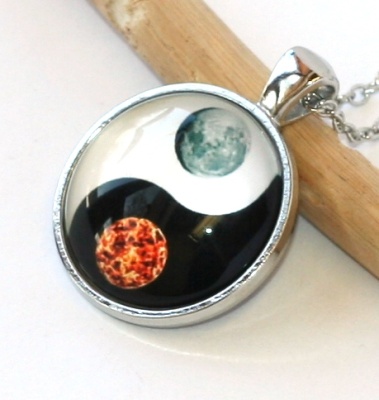 Řetízek Fashion Jewerly - Amulet Jin Jang, Yin Yang, Měsíc, Slunce, Balance 2085