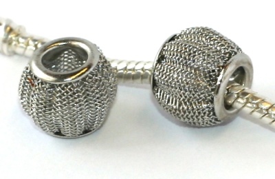 Korálek na náramek Fashion Jewerly - Dutinková Lady, Drátkovaná koule 2160