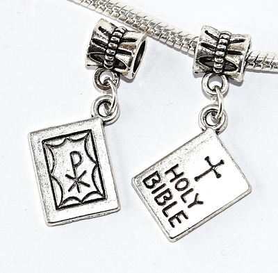 Korálek Fashion Jewerly - Přívěsek Svatá Bible s Křížem, Holy Kristus, Náboženství 2357