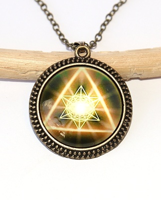 Řetízek Fashion Jewerly - Amulet Posvátná geometrie, Pyramida, Květ života, Vesmírné vědomí 2534