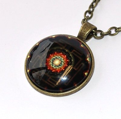 Řetízek Fashion Jewerly - Amulet Posvátná geometrie, Květ života, Merkaba, Vesmírné vědomí 2535