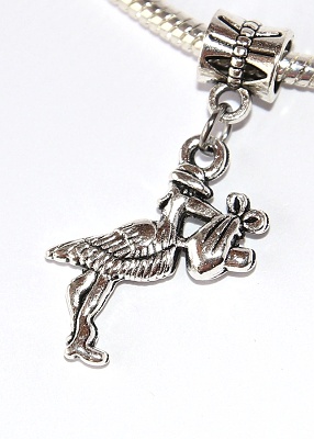 Korálek na náramek Fashion Jewerly - Přívěsek Čáp s uzlíkem, Čekáme miminko 2669