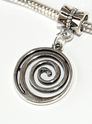 Korálek na náramek Fashion Jewerly - Přívěsek Spirála, Nekonečný vesmír, Fibonacci, Vířící láska 2683