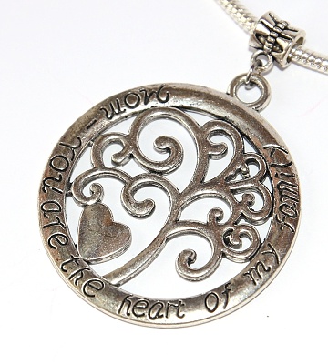 Korálek Fashion Jewerly - Přívěsek Strom života, Maminka, "Mum you are the heart of my family" 2689