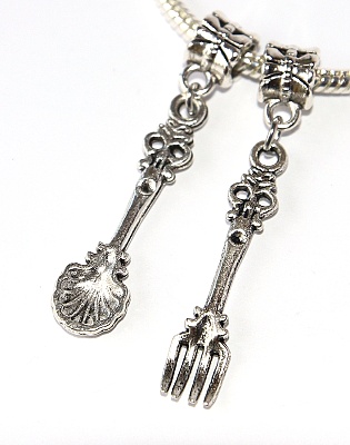Korálek Fashion Jewerly - Lžíce a vidlička, Oběd, Degustace, Lžička, Vidlička, Servis, Jídlo 2892