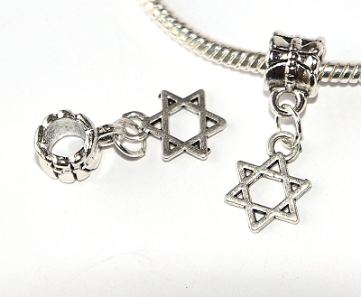 Korálek Fashion Jewerly - Davidova hvězda, Židovská hvězda, Hvězda, Alchymie, Oheň a voda, Star of David 2915 