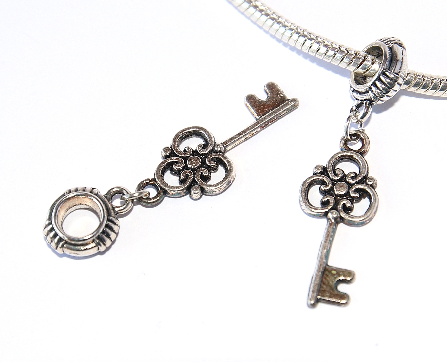 Korálek Fashion Jewerly - Přívěsek Klíč ke štěstí, Klíč k srdci, Závazek, Key for heart 2966