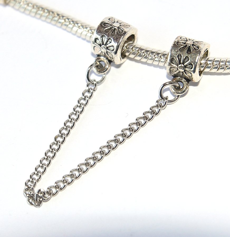 Korálek Fashion Jewerly - Oddělovač na řetízku Květina, Stopper šroubovací, Flower 2988