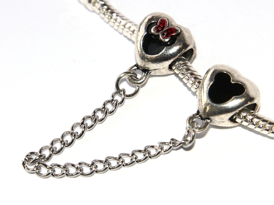 Korálek Fashion Jewerly - Oddělovač na řetízku Myška, Myšák, Mickey, Minnie, Mouse 3083