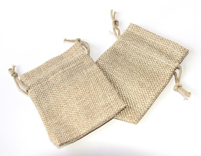 MR Dárkový pytlík 7x9 cm v přírodním stylu s dotahovacím provázkem 3203