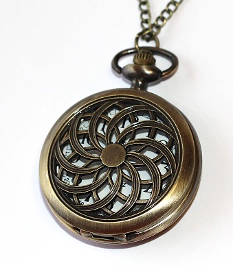MR Kapesní Hodinky na řetízku, bronzové - Decentní Květina,Květ života, Posvátná geometrie, Elegantní Mandala, Love your Style 3533