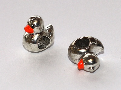 Korálek Fashion Jewerly na náramek nebo řetízek - Kačenka, Kachna, Kachnička na vodě 3566