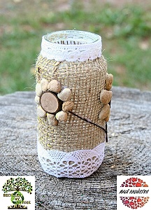 Recycled by Nature - Menší sklenička váza 423