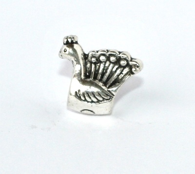 Korálek Fashion Jewerly - Stříbrný páv 927