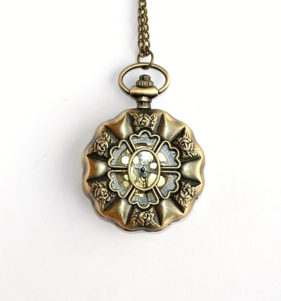 MR kapesní otevírací hodinky na řetízku - Vintage Beauty 1011