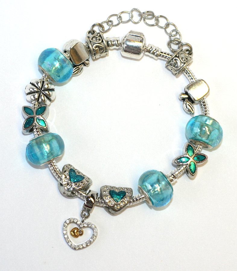 Korálky na Náramek Fashion Jewerly - Zeleno-Modrá Perleť 1399