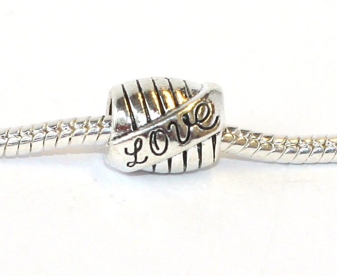 Korálek na náramek Fashion Jewerly - Oválek Láska, Love 1410