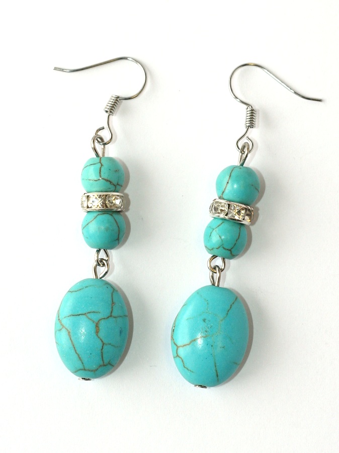 Náušnice Fashion Jewerly - Tibetská, tyrkysová kráska 1551