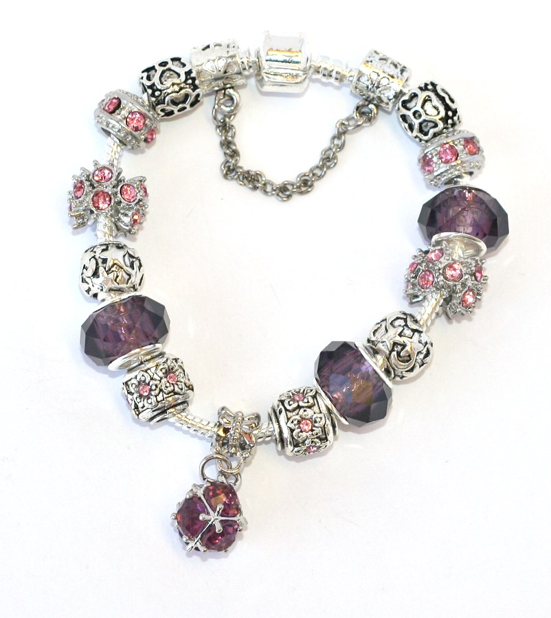 Korálek na náramek Fashion Jewerly - Fialová kráska 1585