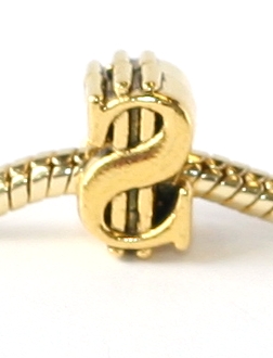 Korálek na náramek Fashion Jewerly - Dollar, dolar, peníze 1688