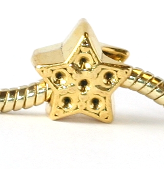 Korálek na náramek Fashion Jewerly - Hvězda zlatá 1722