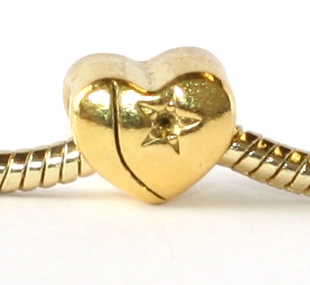 Korálek na náramek Fashion Jewerly - Srdce s hvězdou 1729