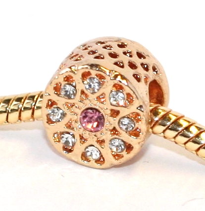 Korálek na náramek Fashion Jewerly - Zlatá Květina, Hvězda, mini srdíčka 1825