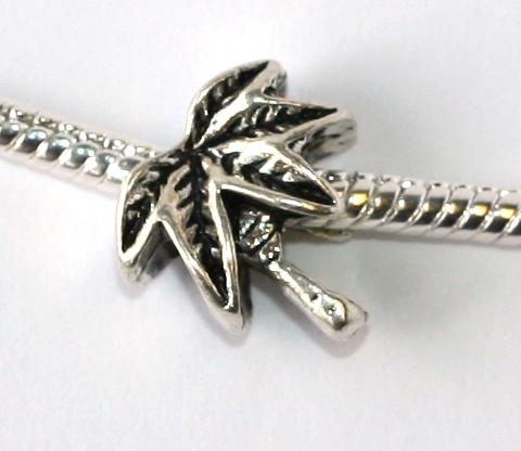 Korálek na náramek Fashion Jewerly - Palma, palmový strom, prázdniny, pláž 1856