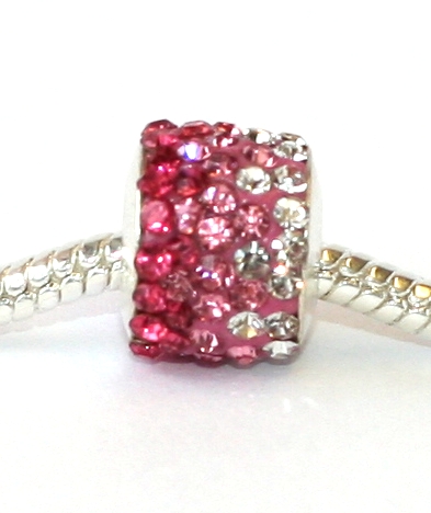 Korálek na náramek Fashion Jewerly - Růžová dáma, Deluxe Pink Shamballa 1949