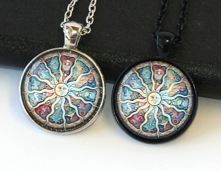 Řetízek Fashion Jewerly - Amulet 12 znamení zvěrokruhu, Slunce, Měsíc 2058