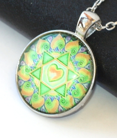 Řetízek Fashion Jewerly - Amulet Mandala, Yoga, Namaste, Yantra, Vintage 2061